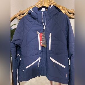 NWT Free People FP Movement All Prepped Short Parka in Midnight Navy